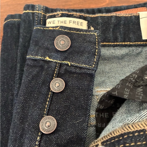 Free People Deep Trance Dark Blue Boyfriend Jeans - Picture 3 of 4